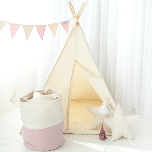 namioty i tipi dla dzieci Zestaw do zabawy Namiot BASIC PINK 8 EL.