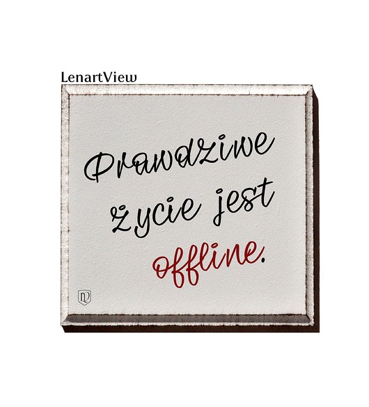 Tabliczka z cytatem o życiu LV Home