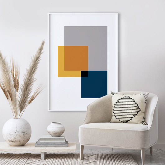Figury 3 - grafika - plakat skandynawski PLAKATY GEOMETRYCZNE