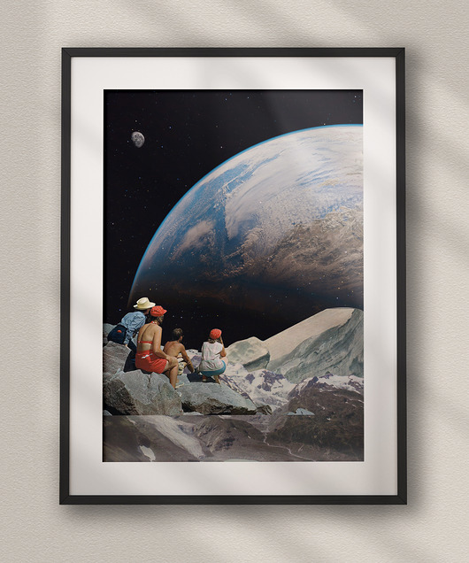 plakaty Plakat Sobotni spokój - Kolaż Fine Art - Dekoracja Ścienna Do Salonu