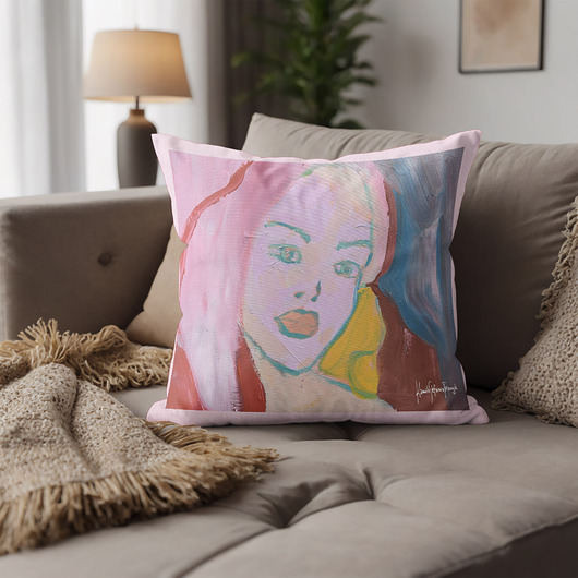 poduszki z grafiką Oh! Pink  Poduszka dekoracyjna  autorska 40x40 obraz  Kamila Stefania Tkaczyk