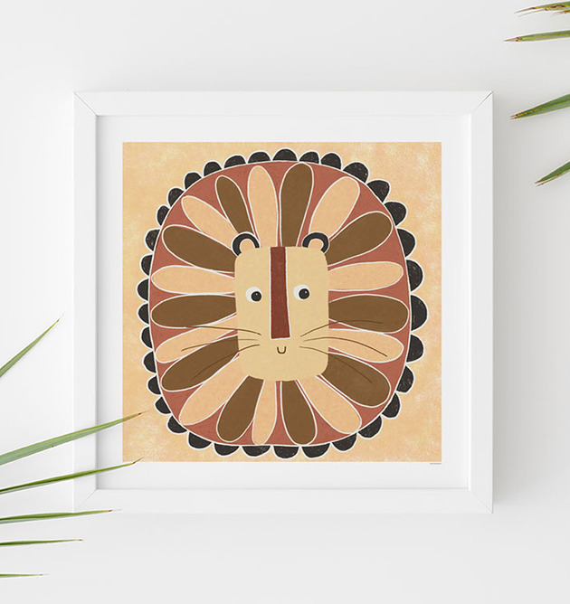 obrazy i plakaty do pokoju dziecięcego Plakat do pokoju dziecka, lew