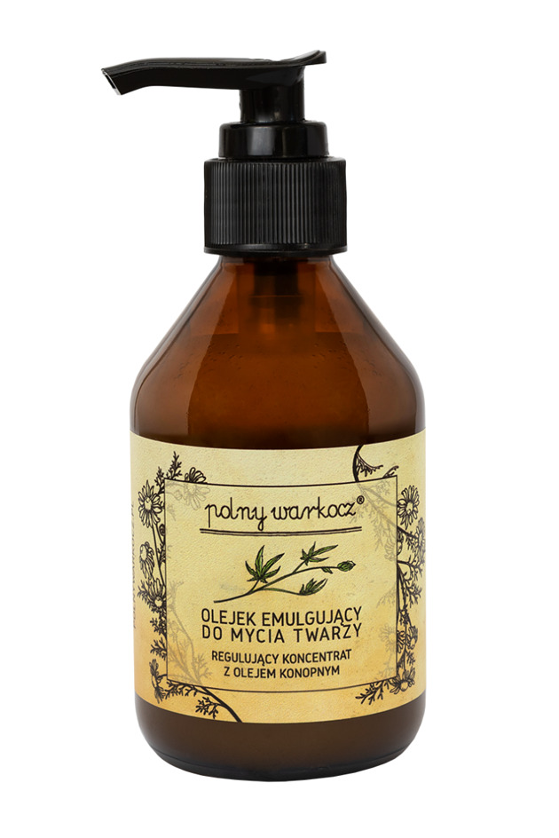 oczyszczanie i demakijaż twarzy Regulujący Koncentrat z Olejem Konopnym Olejek Emulgujący Do Mycia Twarzy Pol
