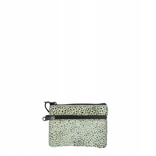 portfele damskie Saszetka skórzana bilonówka skóra naturalna na klucze bilon poręczna OLIVKA