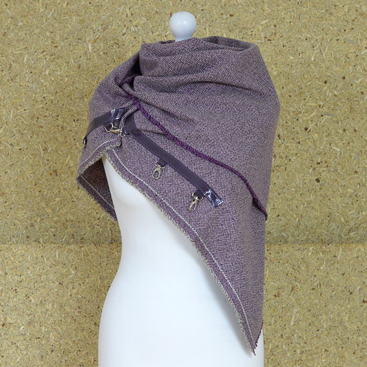 szale damskie Wrzosowy Szal, Chusta, jesienne ponczo