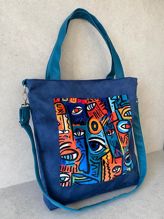 torby na ramię Duża torba na ramię - print Kubizm