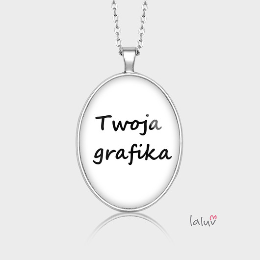 Medalion owalny Z WŁASNĄ GRAFIKĄ laluv