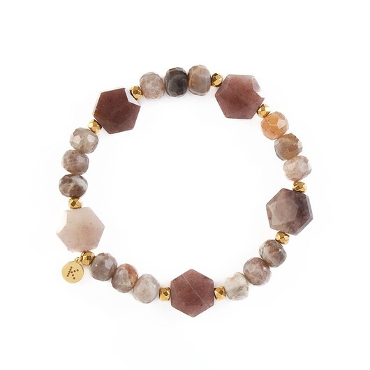 bransoletki z kamieni naturalnych Bransoletka z kamieni życia i nowych możliwości - Wersja Pozłacana