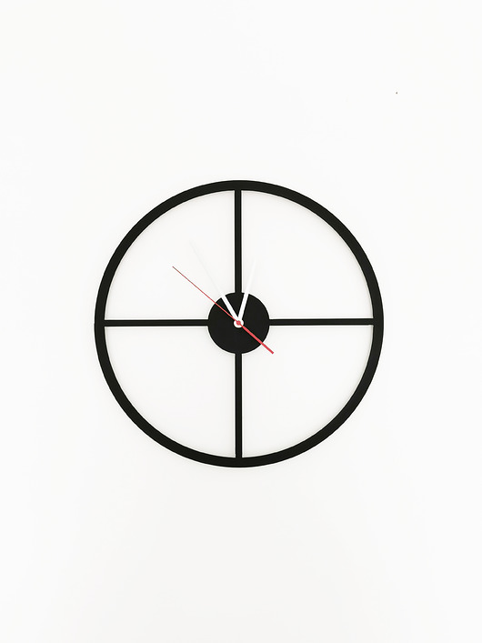 zegary Metalowy zegar ścienny 40cm Minimal