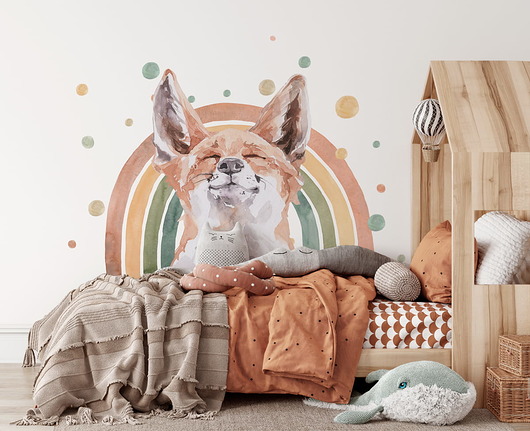naklejki ścienne do pokoju dziecka Naklejki  FRIENDS FOX