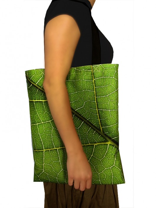 promocja! Zielono-czerwony LIŚĆ - torba AT design