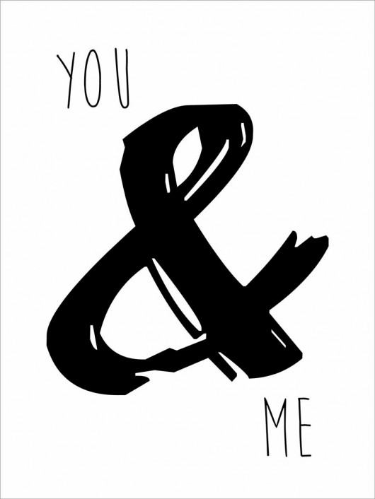 POSTER -  YOU & ME  - 30x40 cm KOKO by HOKO