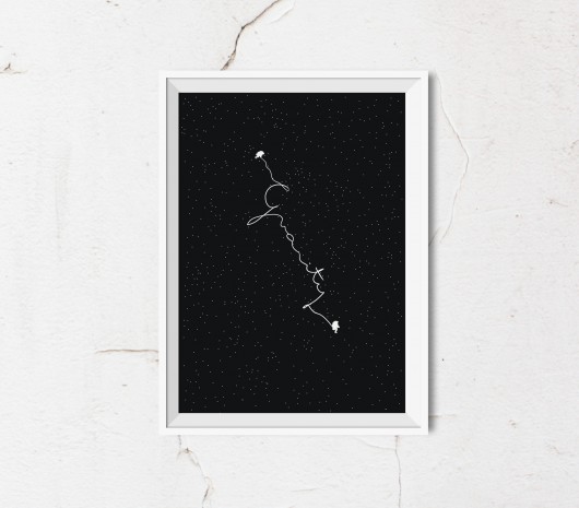 Grawitacja - A3 - plakat filmowy PLAKATY GEOMETRYCZNE
