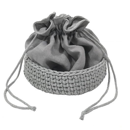 worek lniany z koszyczkiem do serwowania i przec Willow Hand Made