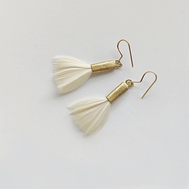 kolczyki z piórami PIÓRKO kolczyki