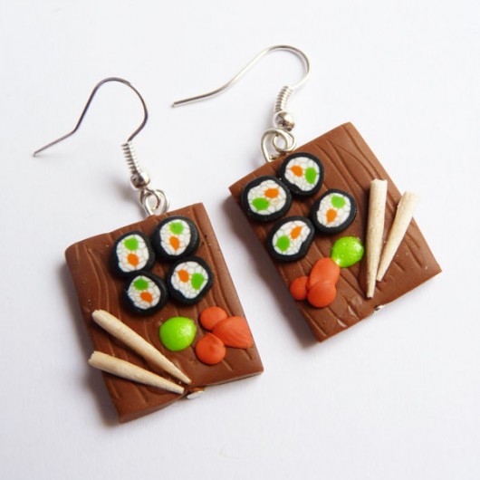 Tace z sushi kolczyki Lemon Lovely