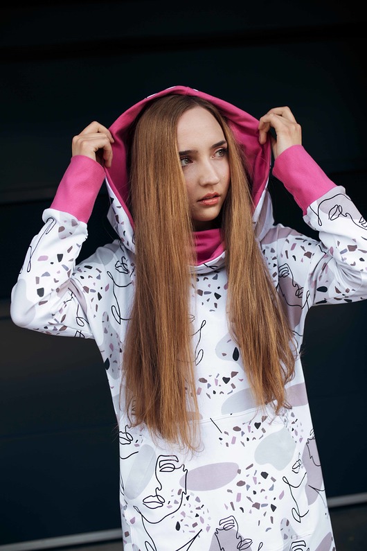 sukienki midi damskie Długa sukienka Kubizm