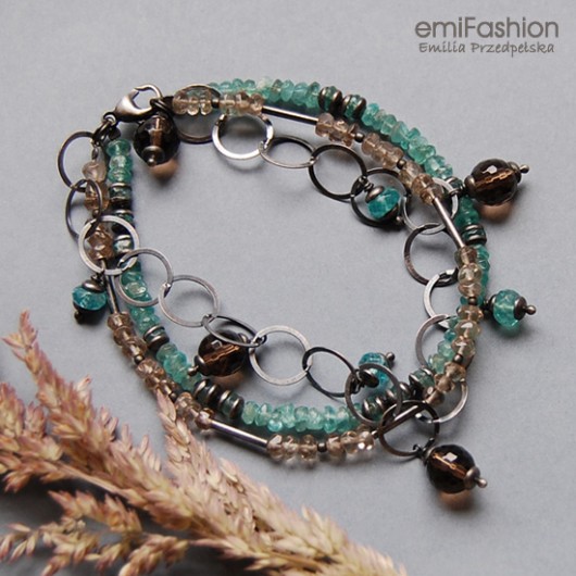 Promocja - Apatyt i Kwarc dymny  MAREMI Jewelry