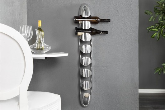 Wieszak na wino aluminiowy Tower na  7 butelek Home Design