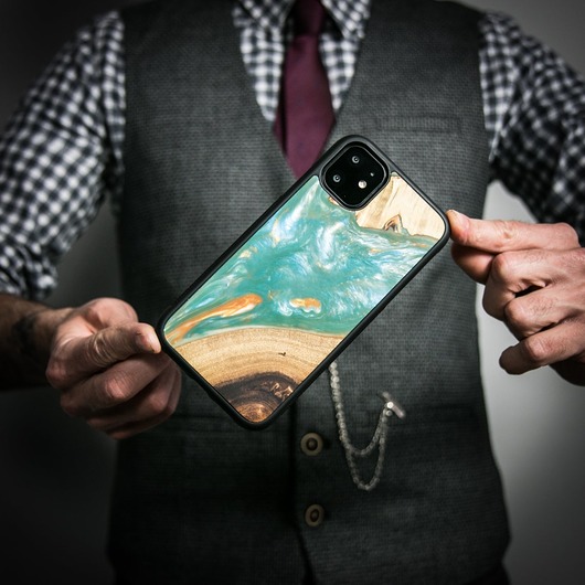 etui na telefon ETUI DREWNIANE UNIQUE - 4 ŻYWIOŁY WODA - SAMSUNG