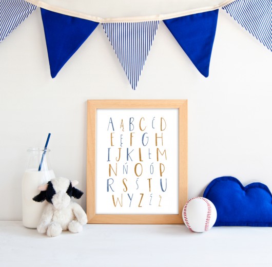 ALFABET polski do pokoju dziecięcego - A3 wejustlikeprints