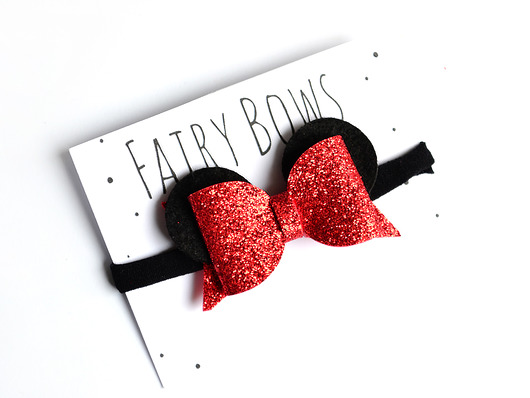 FairyBows Opaska kokardka z uszkami Minnie FairyBows
