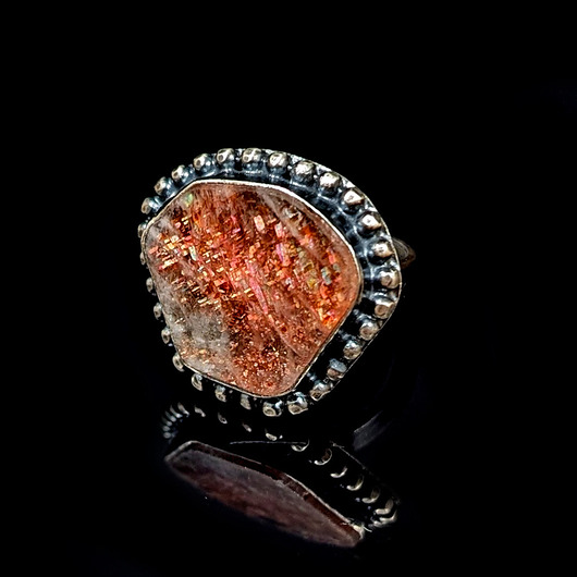 pierścionki srebrne Pierścionek amazing sunstone