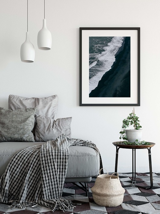Plakat skandynawski Black Sand Beach myscandi