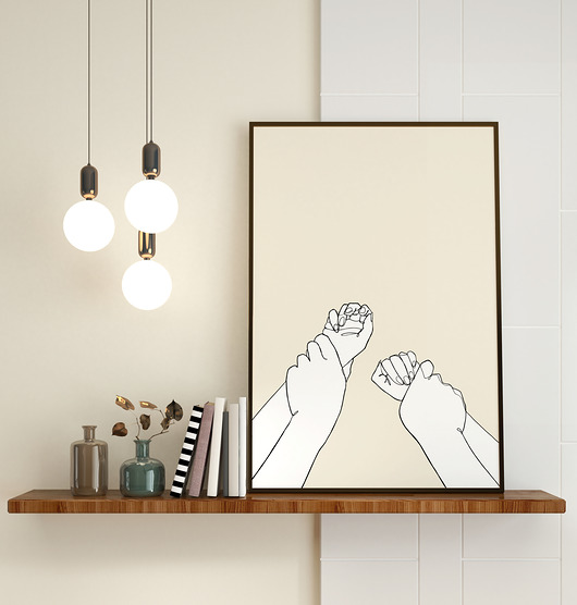 plakaty Minimalistyczny Plakat Rączki