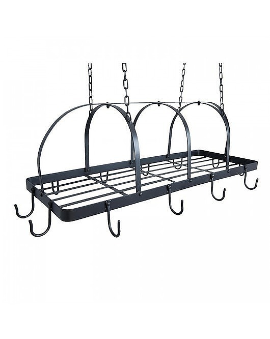 Wieszak Kuchenny Metalowy Sufitowy Black MIA home