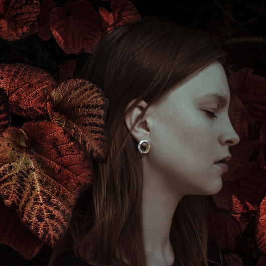kolczyki srebrne Kolczyki srebrne LABEL AMBER - glossy silver earrings
