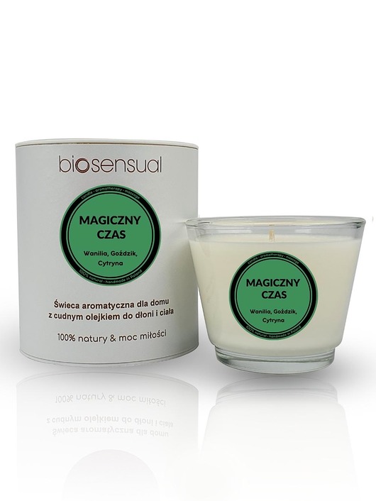 świece zapachowe Świeca do masażu i aromaterapii MAGICZNY CZAS 80g