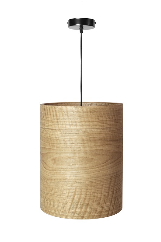 lampy wiszące Lampa wisząca LEEA - HANGING OAK  30cm. Klosz fornir dąb.