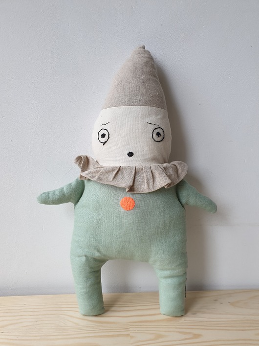 przytulanki dla niemowląt i dzieci Pajacyk miętowy z kropką