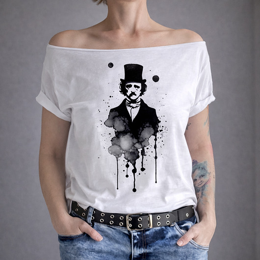 t-shirt damskie Poe Oversize Biały
