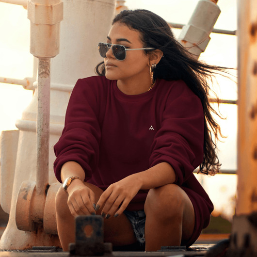 bluza z kapturem damska Bluza Burgundy Flow Longsleeve UNISEX