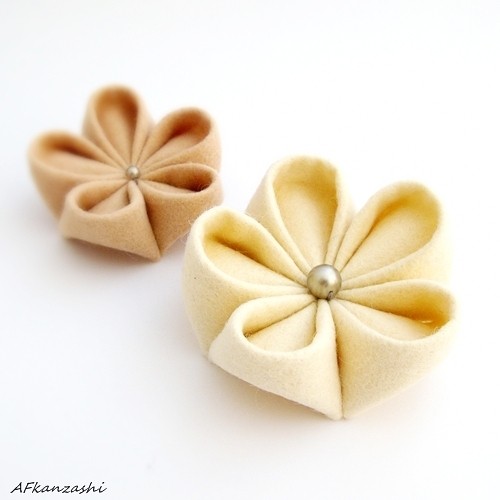 Double- Kremowe AFkanzashi
