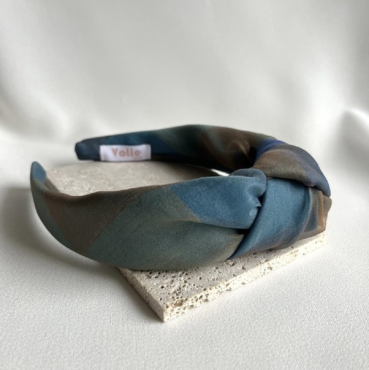 opaski do włosów Jedwabna supełkowa opaska Ellen - na zamówienie dla Pani Iwony