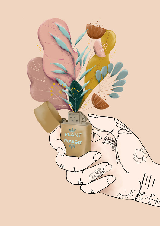 grafiki i ilustracje Plant power