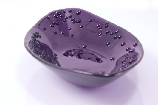 Duża salaterka w formie łódki Fusing Glass