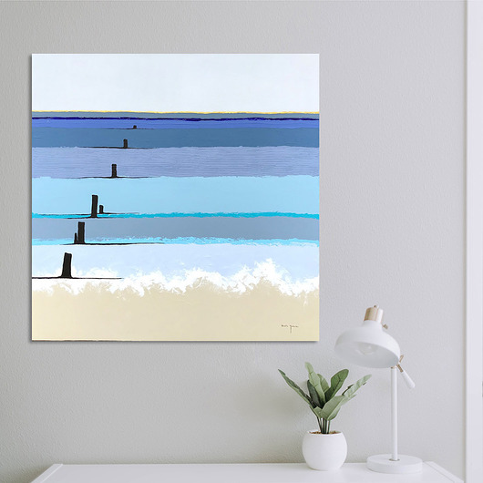 Obraz 80 x 80 cm SEA, farby akrylowe na płótnie Beata Jarecka