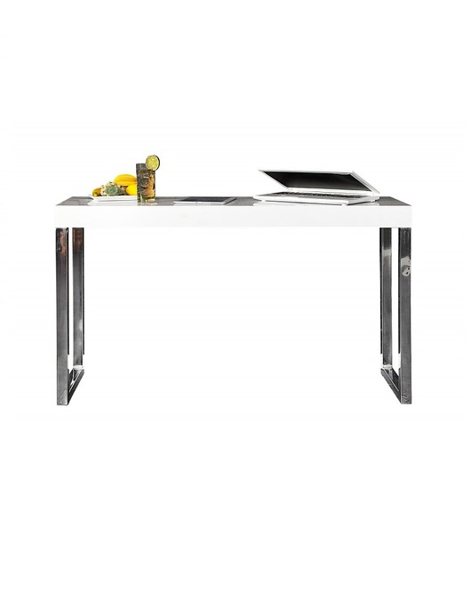 biurka Biurko / konsola Ariel White 120x40 biały, połysk Z16714