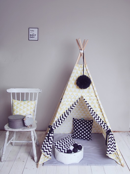 Zestaw Tipi Zygzaki Żółte Minti Store