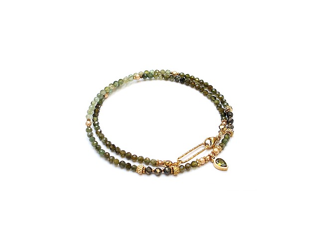 chokery Turmaliny zielone /choker/ vol. 53  naszyjnik /21.04.26/- Szlachetna kolekcja