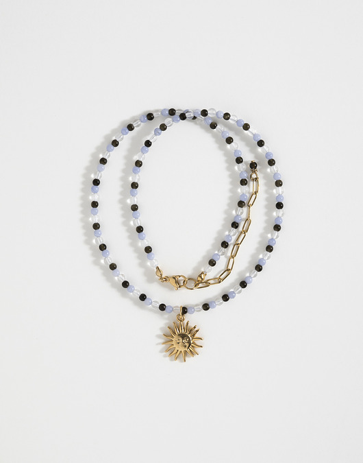 wisiory Naszyjnik z kamieni naturalnych Słońce