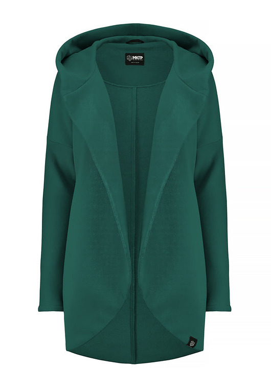 bluza z kapturem damska Peleryna do zadań specjalnych Zielony ciemny