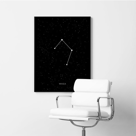 WAGA - znak zodiaku - plakat astronomiczny PLAKATY GEOMETRYCZNE