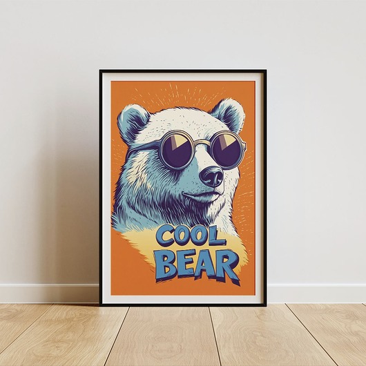 plakaty Plakat - Cool bear