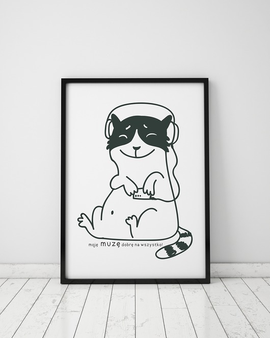 plakaty Plakat z kotem z kolekcji: codzienność koteczka