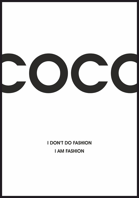 plakaty Plakat z sentencją Coco Chanel "Moda to ja"